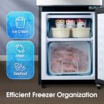 Anypro 4.0 Cu.Ft Bottom Freezer Refrigerator, Silver