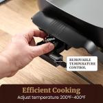Elite Gourmet Deep Dish Electric Skillet, Non-stick