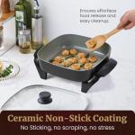 Elite Gourmet Deep Dish Electric Skillet, Non-stick