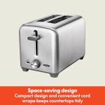 Bella Stainless Steel 2-Slice Toaster with Wide Slots