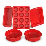 Silicone Baking Pans Set - 5-Piece Nonstick