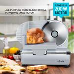 CUSIMAX Electric Meat Slicer with Stainless Steel Blades