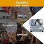 CUSIMAX Electric Meat Slicer with Stainless Steel Blades