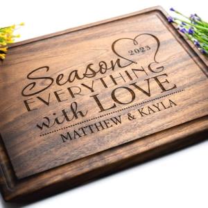 Custom Engraved Cutting Board for Couples or Families