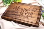 Custom Engraved Cutting Board for Couples or Families