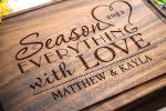 Custom Engraved Cutting Board for Couples or Families