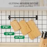 Set of 3 Bamboo Cutting Boards with Handles