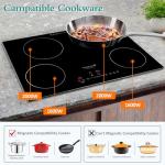 30 Inch Electric Induction Cooktop with 4 Burners
