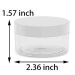 20 Pack 2 Ounce Clear Plastic Jars with Lids