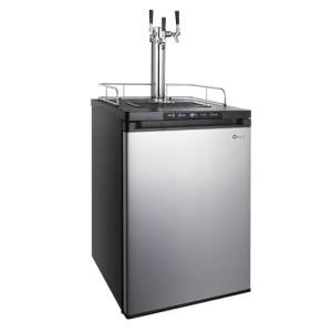 Kegco 3 Faucet Digital Kegerator with Stainless Door