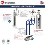Kegco 3 Faucet Digital Kegerator with Stainless Door