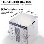VEVOR 10-Tray Stainless Steel Food Dehydrator