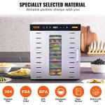 VEVOR 10-Tray Stainless Steel Food Dehydrator