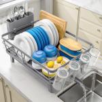 Urackify Large Dish Drying Rack with Drainboard