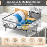 Urackify Large Dish Drying Rack with Drainboard