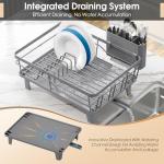 Urackify Large Dish Drying Rack with Drainboard
