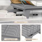 Urackify Large Dish Drying Rack with Drainboard