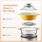 Joydeem Electric Glass Steam Cooker and Tagine Pot