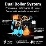 Dual Boiler Semi-Automatic Espresso Machine with Grinder