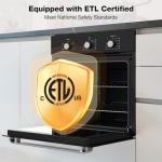 24 Inch Built-in Electric Wall Oven with 5 Functions