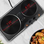 OVENTE Double Burner Electric Cooktop with Temperature Control