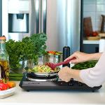 OVENTE Double Burner Electric Cooktop with Temperature Control
