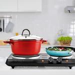 OVENTE Double Burner Electric Cooktop with Temperature Control