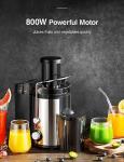 Qcen 800W Centrifugal Juicer with Wide Feed Chute