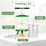 15L Mosakar Stainless Steel Fruit Press for Juicing
