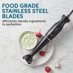 Elite Gourmet 300W Immersion Hand Blender with Detachable Blades