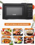 Commercial Chef 0.7 Cu Ft Microwave, 700W Black