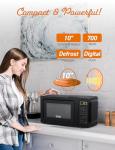 Commercial Chef 0.7 Cu Ft Microwave, 700W Black
