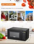 Commercial Chef 0.7 Cu Ft Microwave, 700W Black