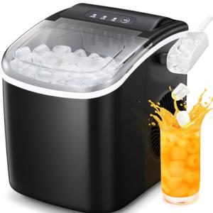 Portable Countertop Ice Maker with Self-Cleaning Feature