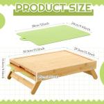 Raised Bamboo Cutting Board with Foldable Legs