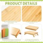 Raised Bamboo Cutting Board with Foldable Legs