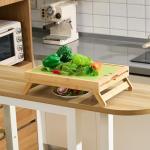Raised Bamboo Cutting Board with Foldable Legs