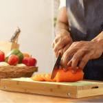 Raised Bamboo Cutting Board with Foldable Legs