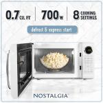 Nostalgia Retro 0.7 Cu Ft Microwave Oven - White