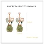 Handmade Rhinestone Cooking Utensils Earrings Gift