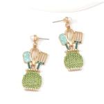 Handmade Rhinestone Cooking Utensils Earrings Gift