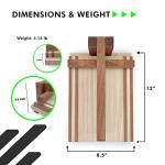 Z Zelvox 12-Inch Wooden Tortilla Press