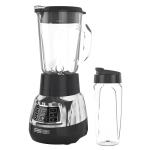BLACK+DECKER Quiet Stainless Steel Blender with Glass Cup