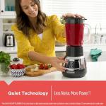 BLACK+DECKER Quiet Stainless Steel Blender with Glass Cup