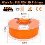 Food Safe 3D Printing Filament - Orange, 1kg