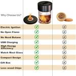Rechargeable Electric Whiskey Smoker Kit with Wood Chips