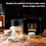 Rechargeable Electric Whiskey Smoker Kit with Wood Chips
