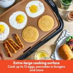 BELLA Ceramic Titanium Electric Griddle for 10 Eggs
