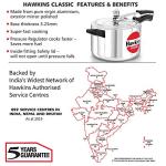 Hawkins 5L Classic Aluminium Pressure Cooker