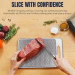 Double-Sided Stainless Steel Cutting Board for Kitchen